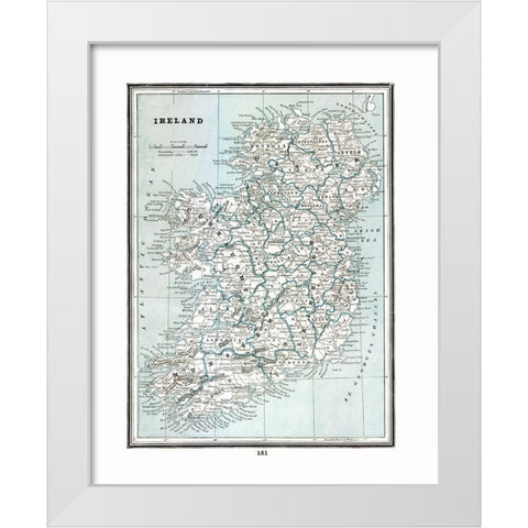 Ireland - Rathbun 1893 White Modern Wood Framed Art Print by Rathbun