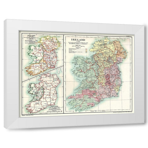 Ireland 1641 - Poole 1902 White Modern Wood Framed Art Print by Poole