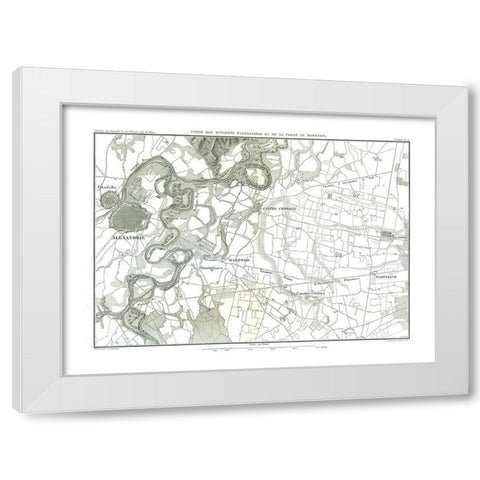 Alexandrie Marengo Italy - Thiers 1866 White Modern Wood Framed Art Print by Thiers