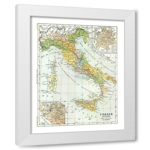 Ancient Italy - Cortambert 1880 White Modern Wood Framed Art Print by Cortambert
