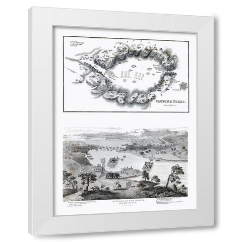 Battle of the Caudine Forks - Oxford 1828 White Modern Wood Framed Art Print by Unknown