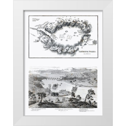 Battle of the Caudine Forks - Oxford 1828 White Modern Wood Framed Art Print by Unknown