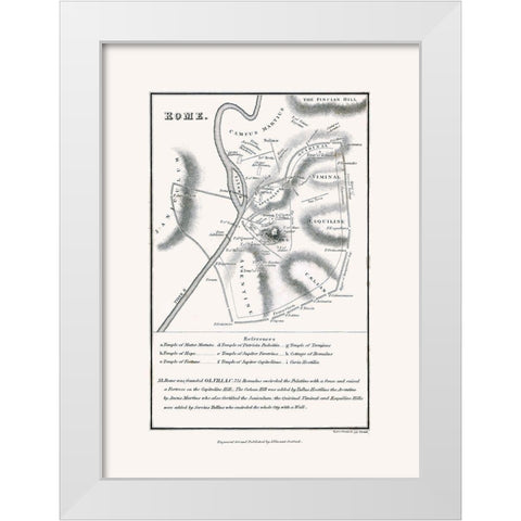 Rome Italy - Oxford 1828 White Modern Wood Framed Art Print by Oxford