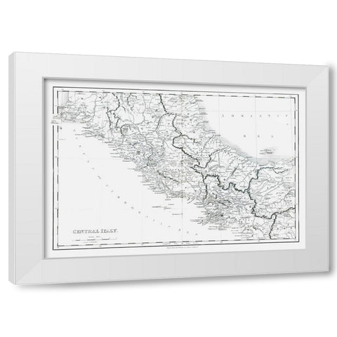 Central Italy - Oxford 1828 White Modern Wood Framed Art Print by Oxford