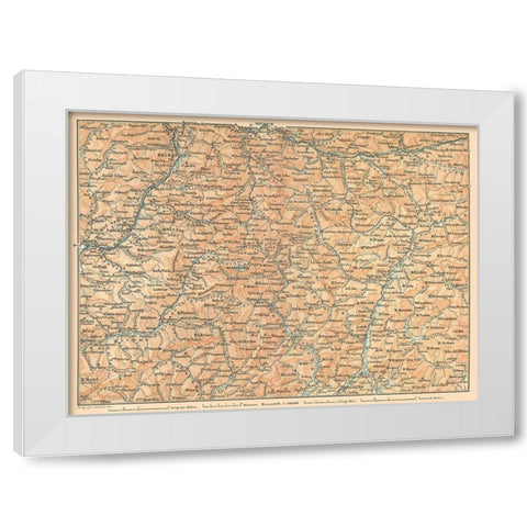 Northeastern Italy - Baedeker 1896 White Modern Wood Framed Art Print by Baedeker