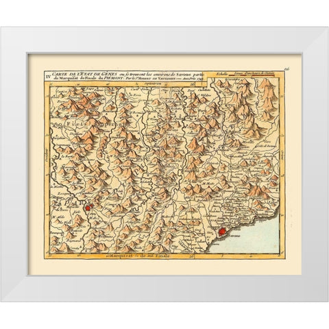 Savona Environs Italy - Robert 1748  White Modern Wood Framed Art Print by Robert