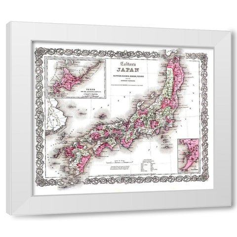Japan - Colton 1855 White Modern Wood Framed Art Print by Colton