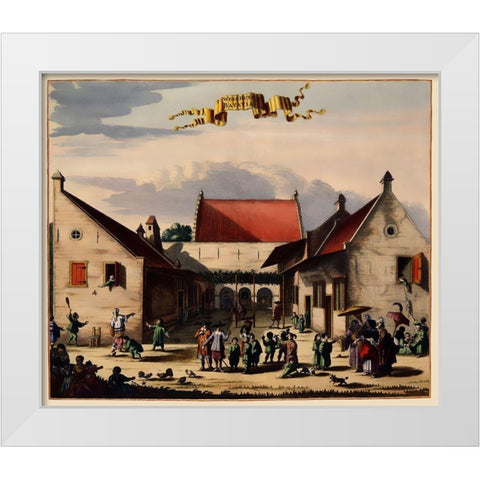 Jakarta Orphanage Indonesia Picture Asia White Modern Wood Framed Art Print by Nieuhoff