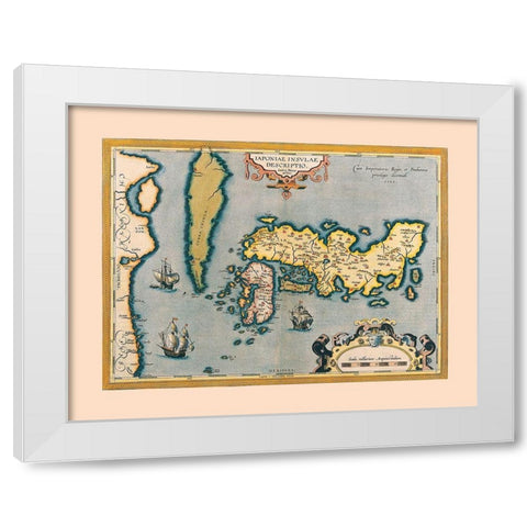 Japan Korea - Teisera 1595 White Modern Wood Framed Art Print by Teisera