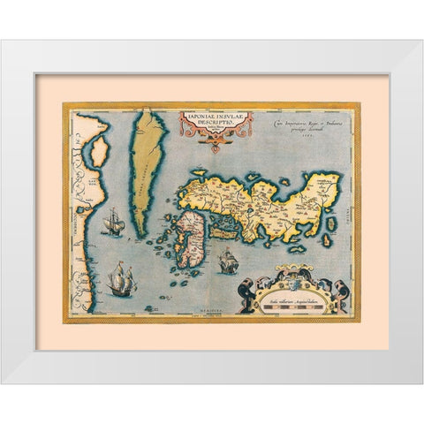 Japan Korea - Teisera 1595 White Modern Wood Framed Art Print by Teisera