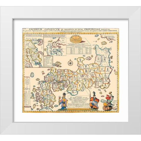 Japanese Empire Japan - Schevchzer 1825 White Modern Wood Framed Art Print by Schevchzer
