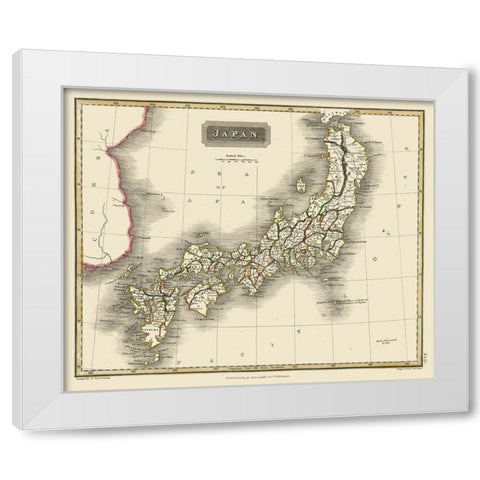Japan - Constable 1817 White Modern Wood Framed Art Print by Constable