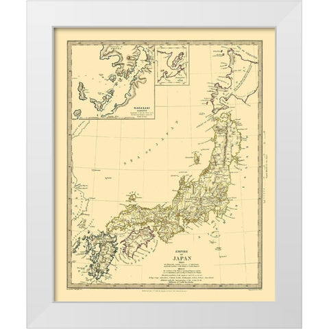 Empire of Japan - Chapman 1835 White Modern Wood Framed Art Print by Chapman