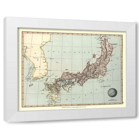 Japan - Gruchley 1845 White Modern Wood Framed Art Print by Gruchley