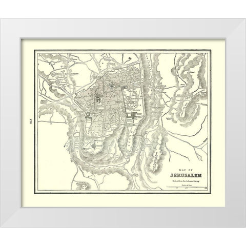 Jerusalem Israel - Rathbun 1893 White Modern Wood Framed Art Print by Rathbun