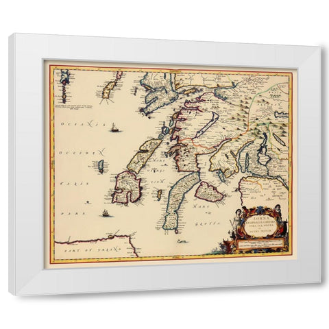 Lorna Lorne Scotland - Blaeu 1654 White Modern Wood Framed Art Print by Blaeu