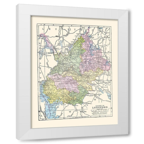 Hampstead Holloway London UK - Bartholomew 1921 White Modern Wood Framed Art Print by Bartholomew