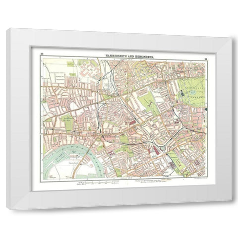 Hammersmith Kensington London UK - Bartholomew White Modern Wood Framed Art Print by Bartholomew