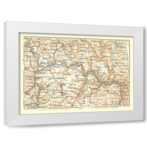 Echternach Luxembourg Europe - Baedeker 1910 White Modern Wood Framed Art Print by Baedeker