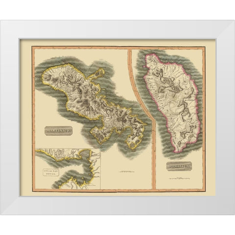 Caribbean Martinique Dominica France - Thomson White Modern Wood Framed Art Print by Thomson
