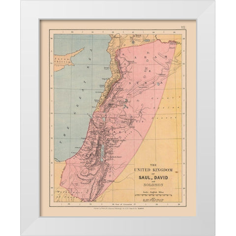 United Kingdom of Saul David Solomon - Case 1878 White Modern Wood Framed Art Print by Case