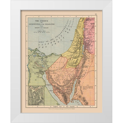 Exodus Middle East Lebanon Israel Jordan White Modern Wood Framed Art Print by Case