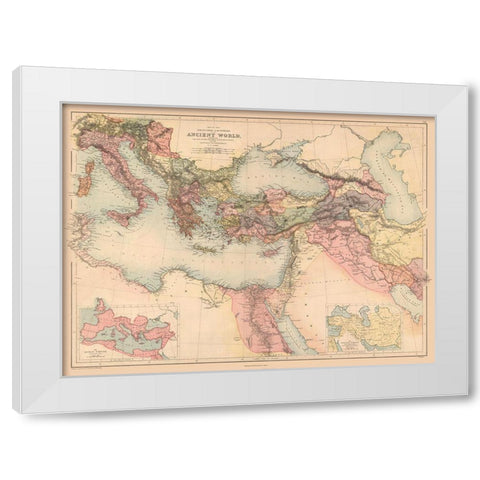 Ancient Egypt Carthage Persepolis Iran White Modern Wood Framed Art Print by Black