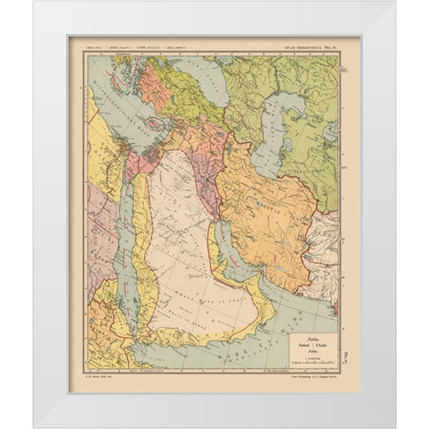 Middle East - Streit 1913 White Modern Wood Framed Art Print by Streit