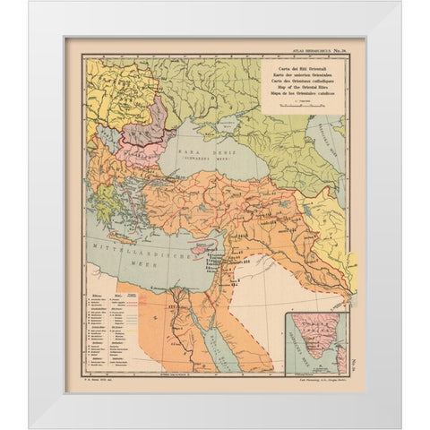 Oriental Rites Middle East - Streit 1913 White Modern Wood Framed Art Print by Streit