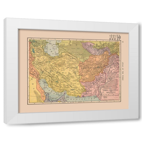 Middle East Persia Afganistan Balochistan White Modern Wood Framed Art Print by Hammond