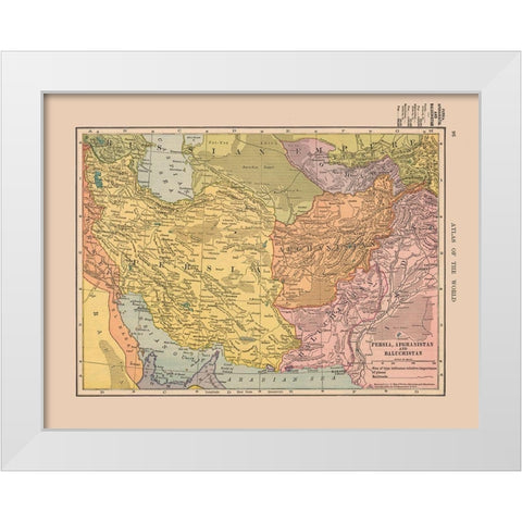 Middle East Persia Afganistan Balochistan White Modern Wood Framed Art Print by Hammond