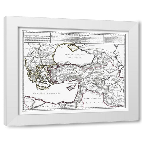 Middle East Turkey Greece Iraq - De Lisle 1731 White Modern Wood Framed Art Print by De L''isle