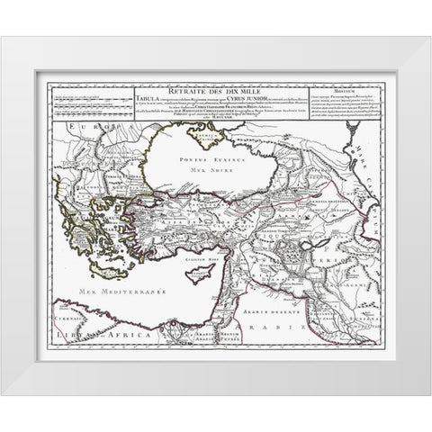 Middle East Turkey Greece Iraq - De Lisle 1731 White Modern Wood Framed Art Print by De L''isle