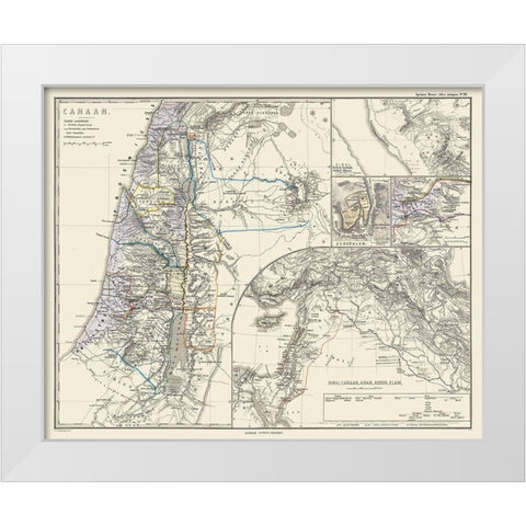 Middle East - Spruner 1865 White Modern Wood Framed Art Print by Spruner