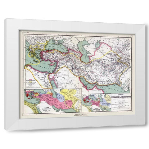 Middle East Persian Macedonian Empires White Modern Wood Framed Art Print by Kiepert