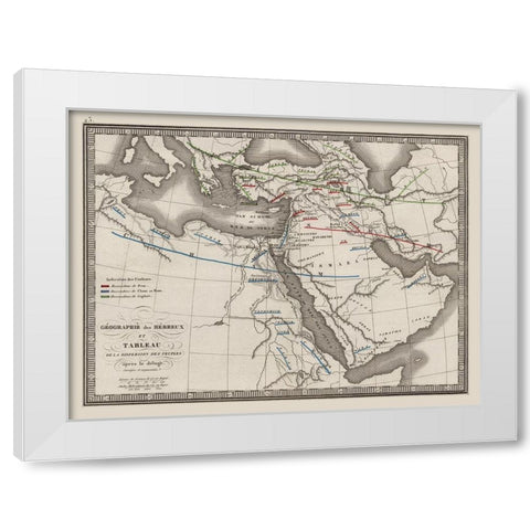Dispersion of People Middle East - Monin 1839 White Modern Wood Framed Art Print by Monin