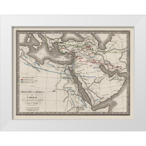 Dispersion of People Middle East - Monin 1839 White Modern Wood Framed Art Print by Monin