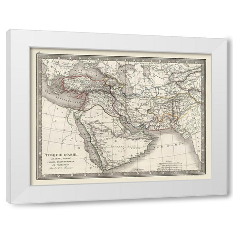 Middle East - Monin 1839 White Modern Wood Framed Art Print by Monin