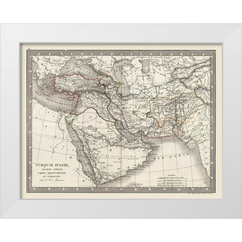 Middle East - Monin 1839 White Modern Wood Framed Art Print by Monin
