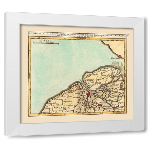 Sluis Environs Netherlands - Robert 1748  White Modern Wood Framed Art Print by Robert