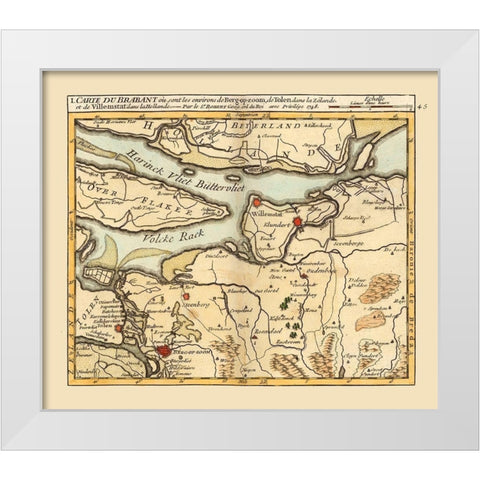 Environs Bergen op Zoom Netherlands - Robert 1748  White Modern Wood Framed Art Print by Robert