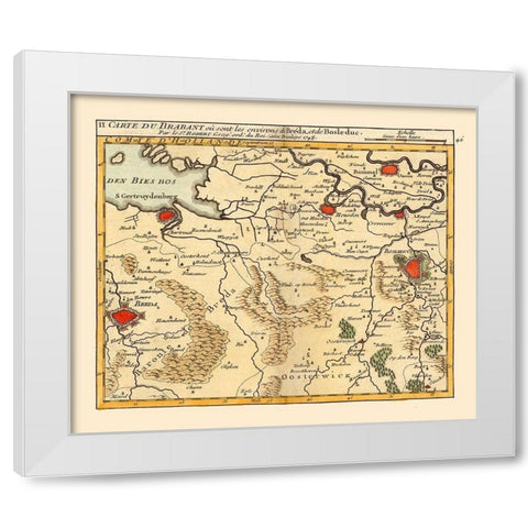 Breda Environs Netherlands - Robert 1748  White Modern Wood Framed Art Print by Robert