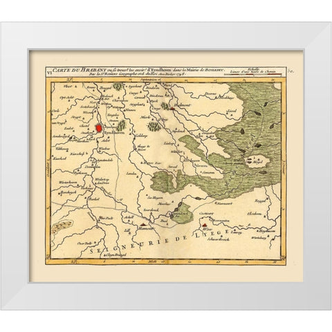 Eyndhoven Environs Netherlands - Robert 1748  White Modern Wood Framed Art Print by Robert
