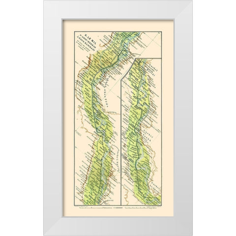 Nile Abu Qurqas Nagaa Hammadi Egypt - Baedeker White Modern Wood Framed Art Print by Baedeker