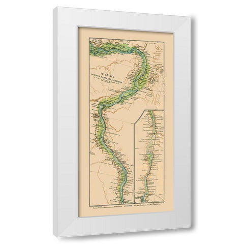 Nile Nagaa Hammadi Aswan Egypt - Baedeker 1913 White Modern Wood Framed Art Print by Baedeker