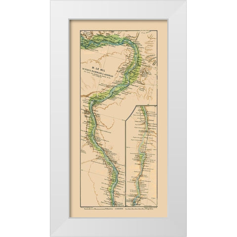 Nile Nagaa Hammadi Aswan Egypt - Baedeker 1913 White Modern Wood Framed Art Print by Baedeker