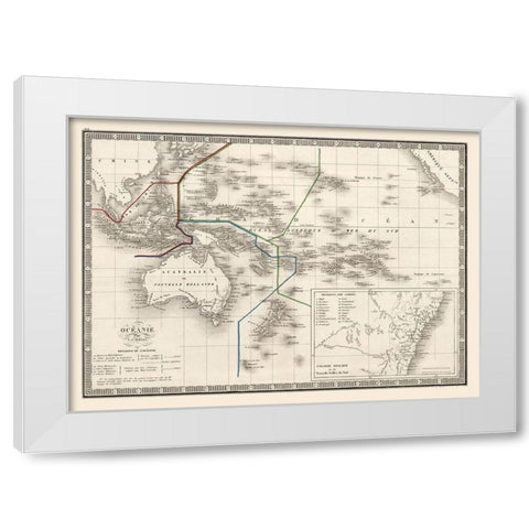 Oceania - Monin 1839 White Modern Wood Framed Art Print by Monin