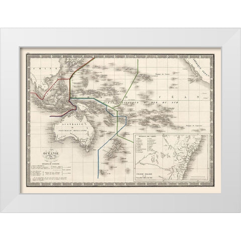 Oceania - Monin 1839 White Modern Wood Framed Art Print by Monin