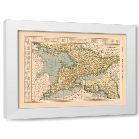 Ontario Canada - Reynold 1921 White Modern Wood Framed Art Print by Reynold