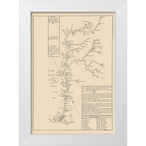 Orinoco River Venezuela Colombia South America White Modern Wood Framed Art Print by Humboldt